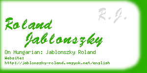 roland jablonszky business card